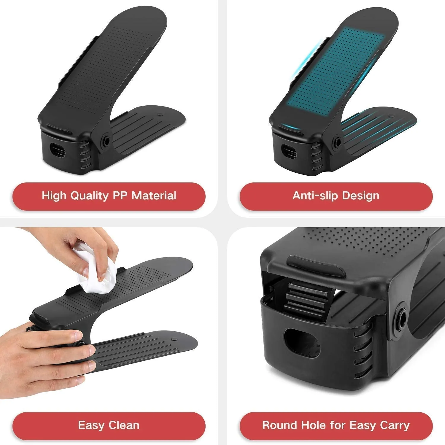 1336A Adjustable folding shoe slots organizer.