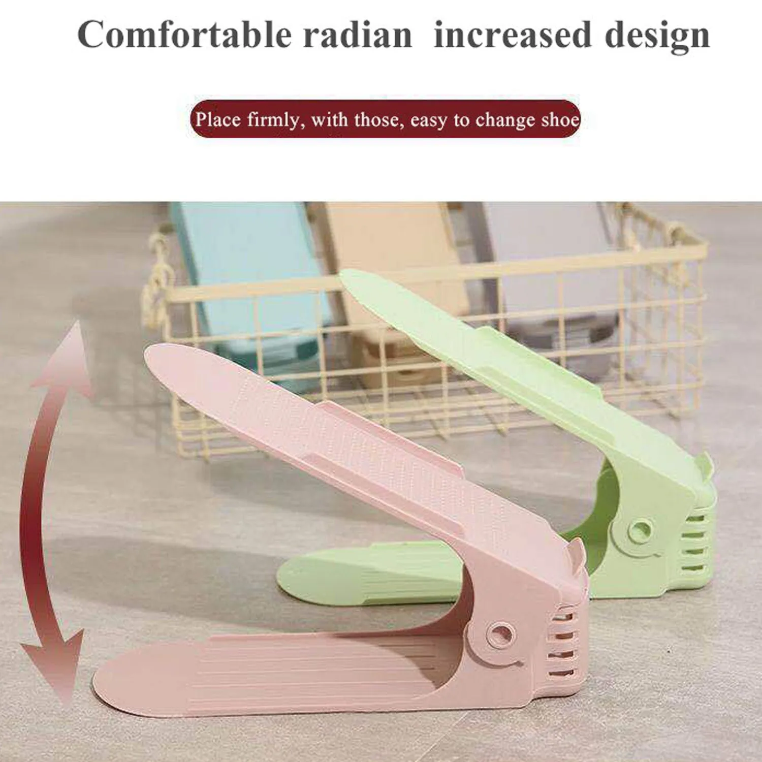 1336A Adjustable folding shoe slots organizer.