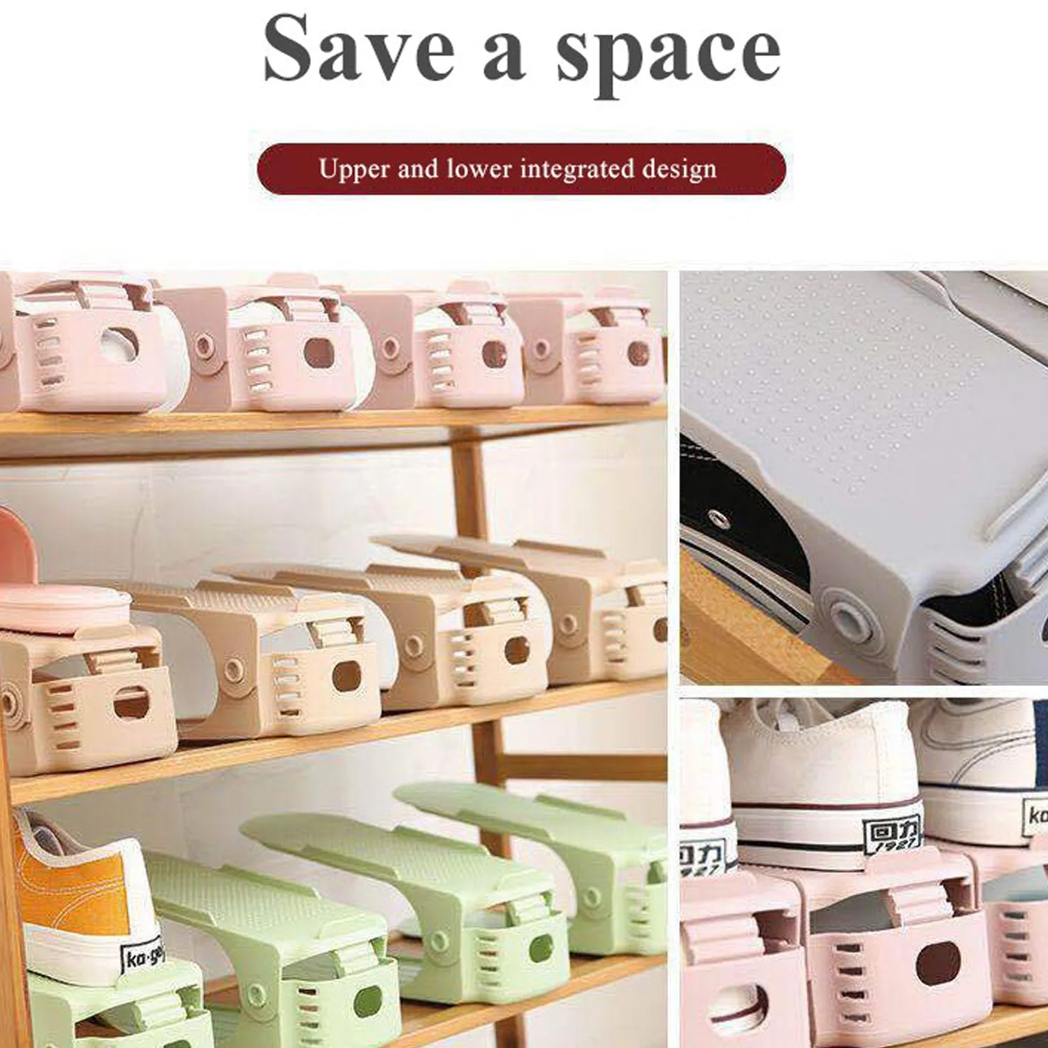 1336A Adjustable folding shoe slots organizer.