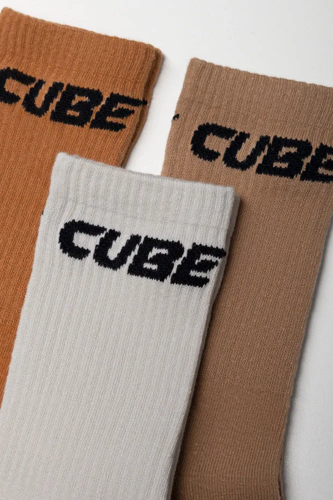 3 Pack Socks Natural