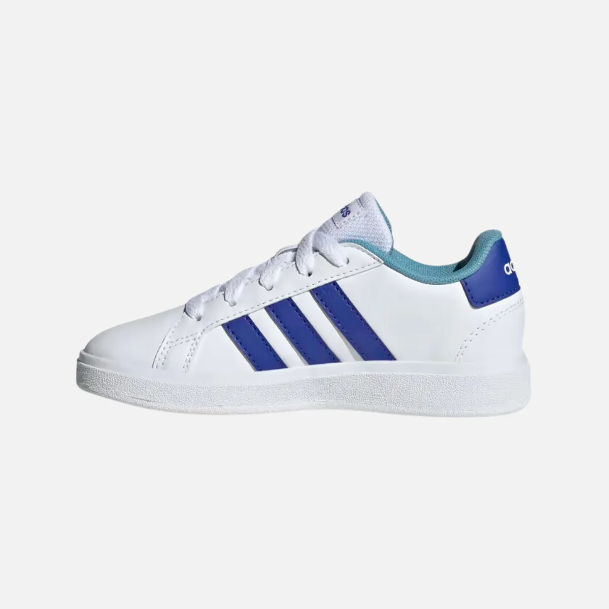 Adidas GRAND COURT 2.0 Kids Unisex Shoes BOY AND GIRL (15 YEAR)-Cloud White/Lucid Blue/Preloved Blue