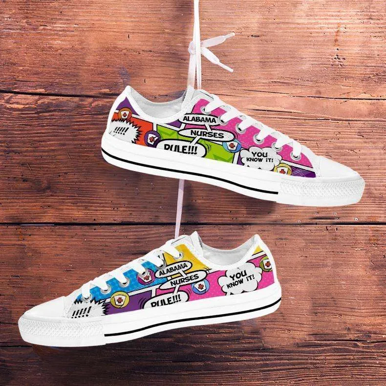 Alabama Nurses Rule! Comic Strip Classic Canvas Tennis Shoes