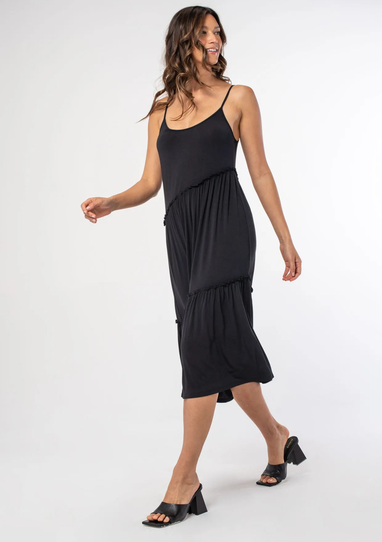 Allegra Asymmetric Midi Dress