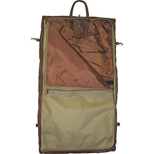 Amerileather Leather Three-Suit Garment Bag,Brown,Us