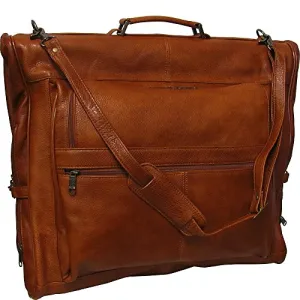 Amerileather Leather Three-Suit Garment Bag,Brown,Us