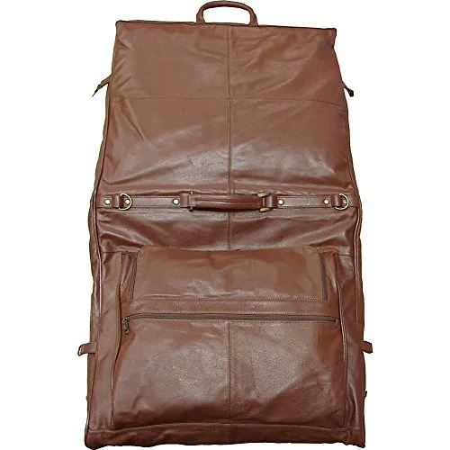 Amerileather Leather Three-Suit Garment Bag,Brown,Us