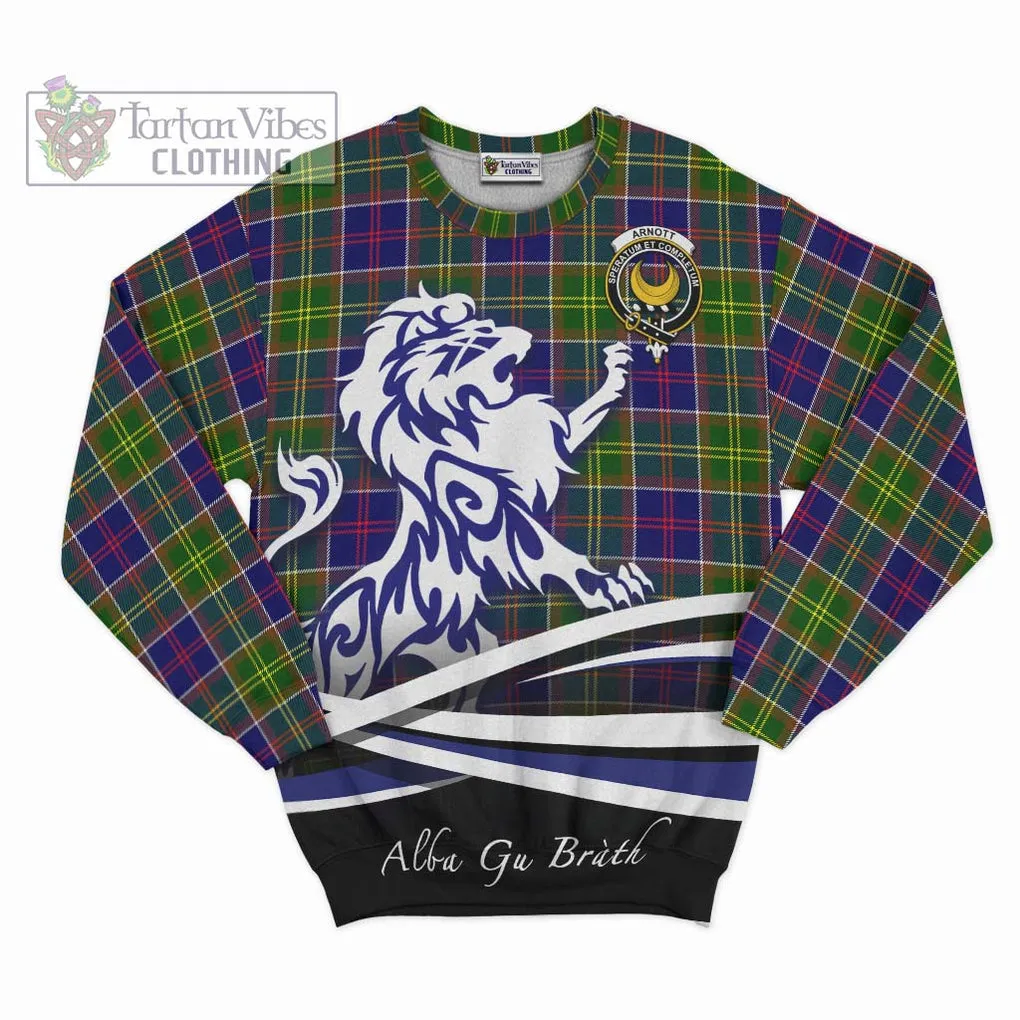 Arnott Tartan Sweatshirt with Alba Gu Brath Regal Lion Emblem