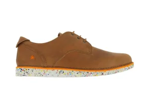 Art 1087 Cuero Light Tan Olio Xl Leather Lace Up 3 Eyelet Shoe Made In Spain