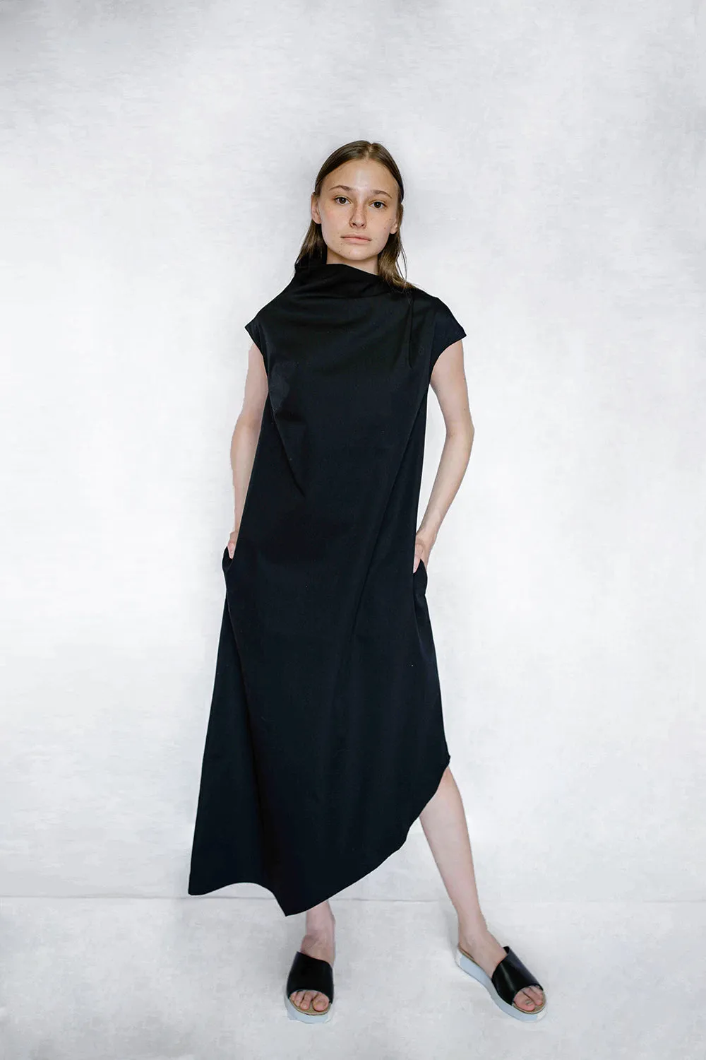 Asymmetric Dress - Black