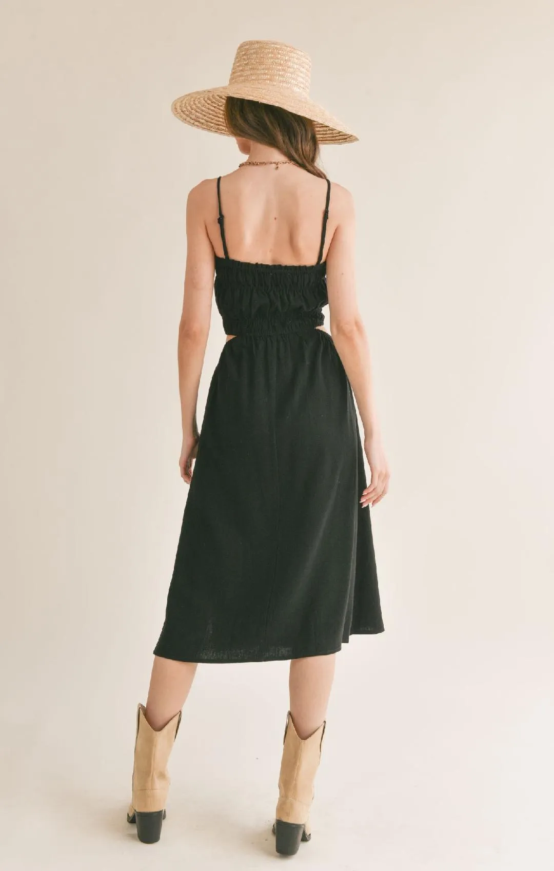 At Ease Cutout Midi Dress
