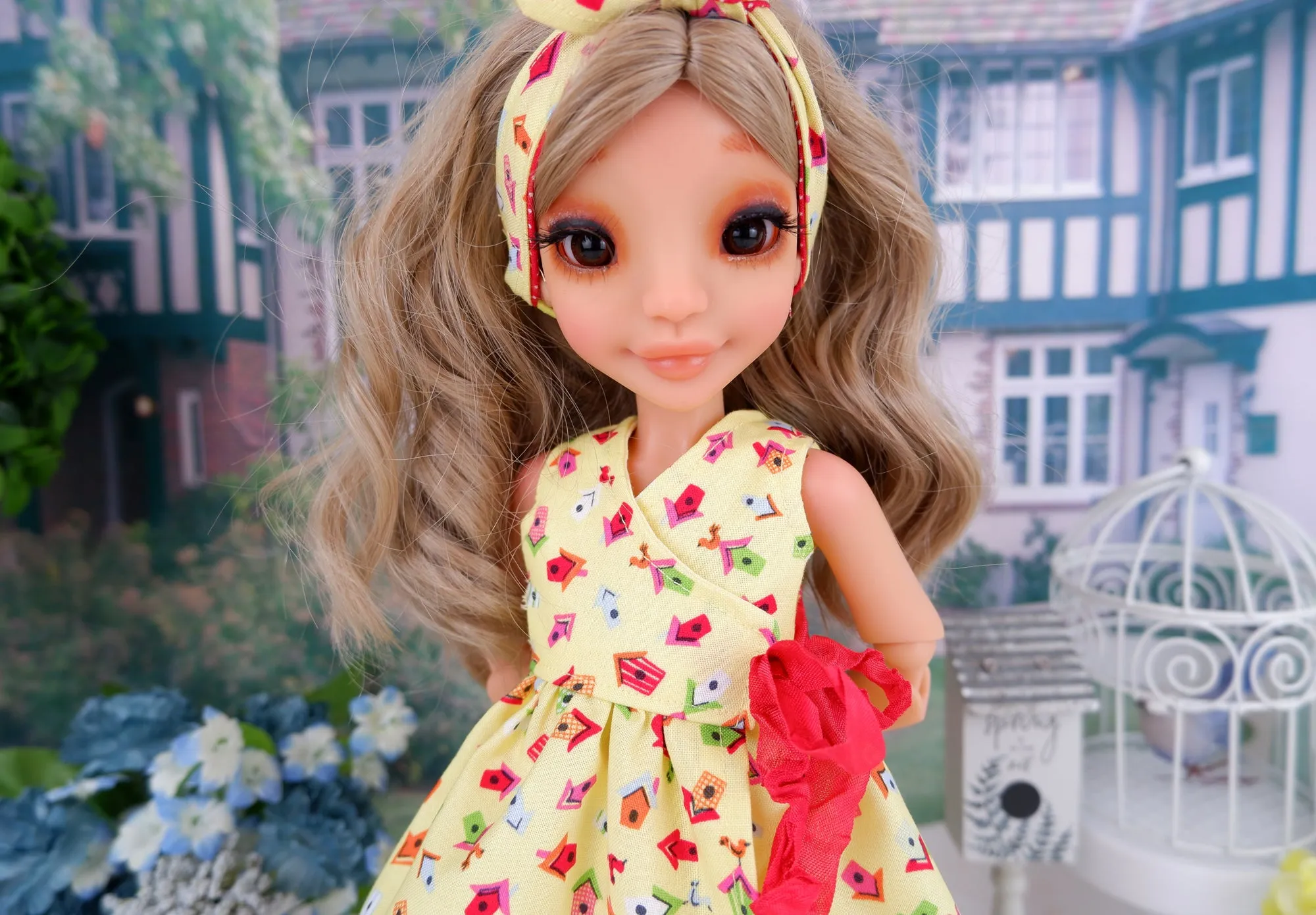 Ava's Birdhouse - wrap top & leggings with tennis shoes for Ava doll
