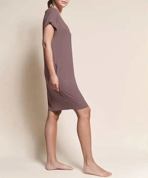Bamboo Crop Dress With Pockets