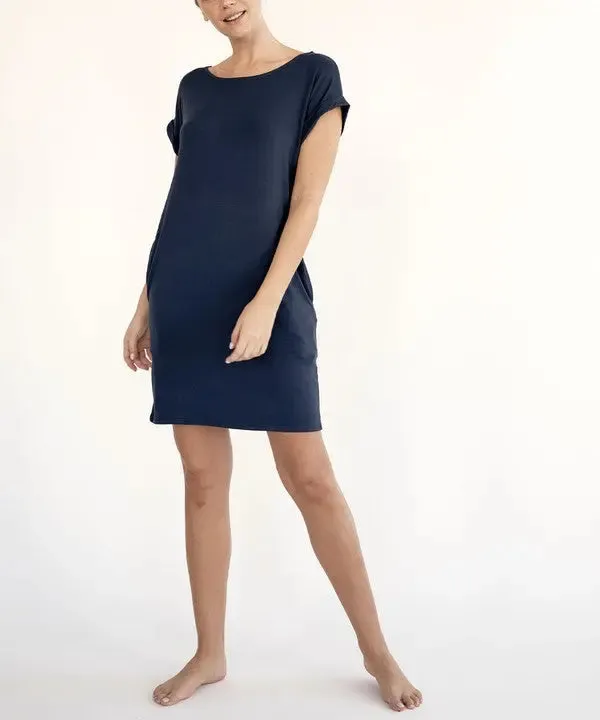 Bamboo Crop Dress With Pockets