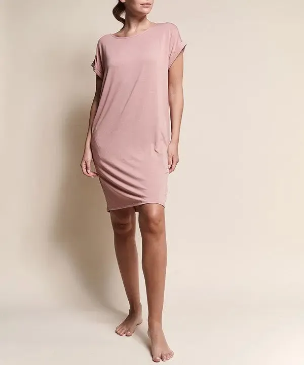 Bamboo Crop Dress With Pockets