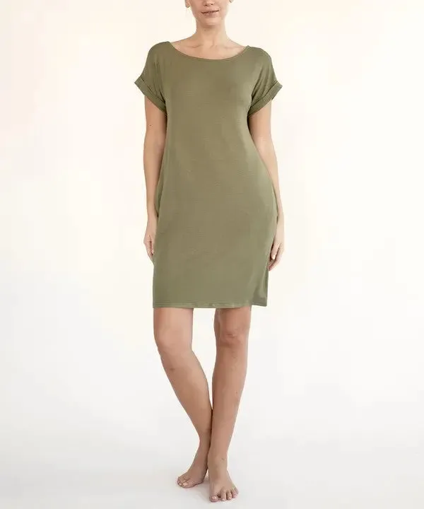 Bamboo Crop Dress With Pockets