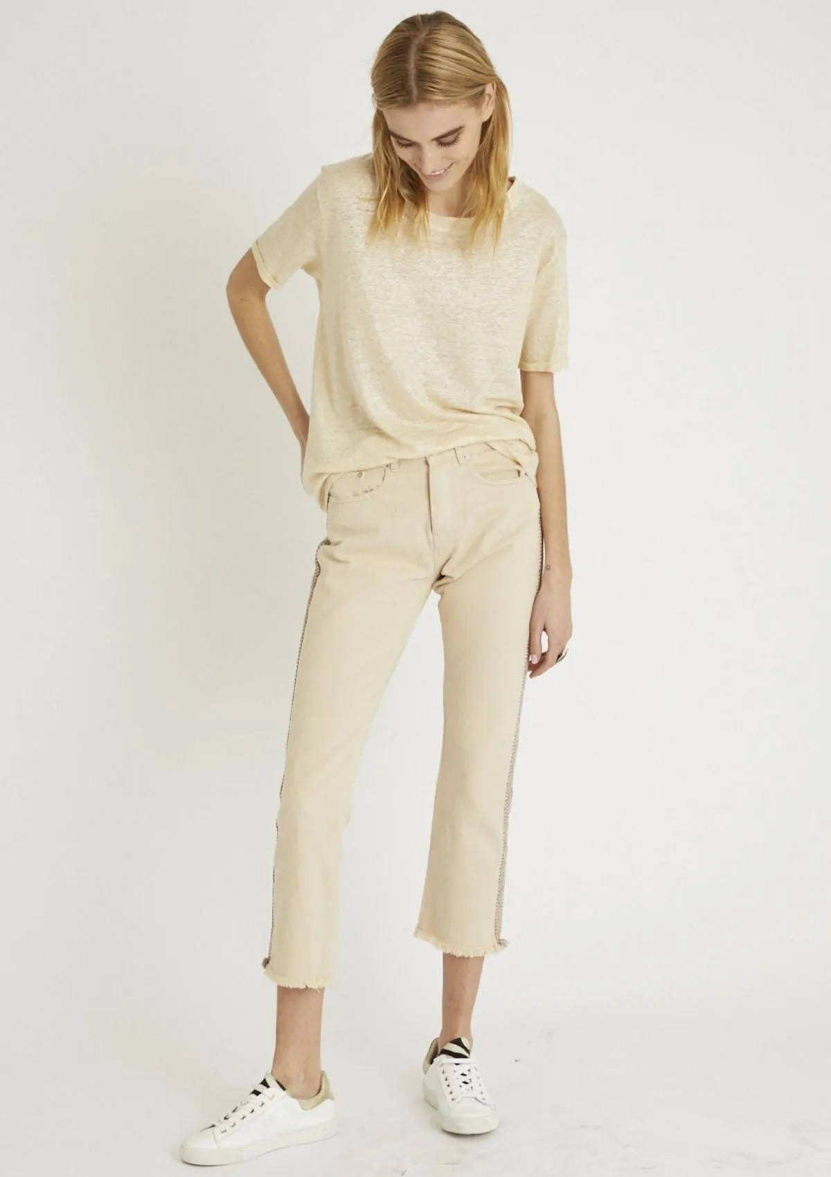 Beige Detailed Jeans | Malaga Jean | Berenice