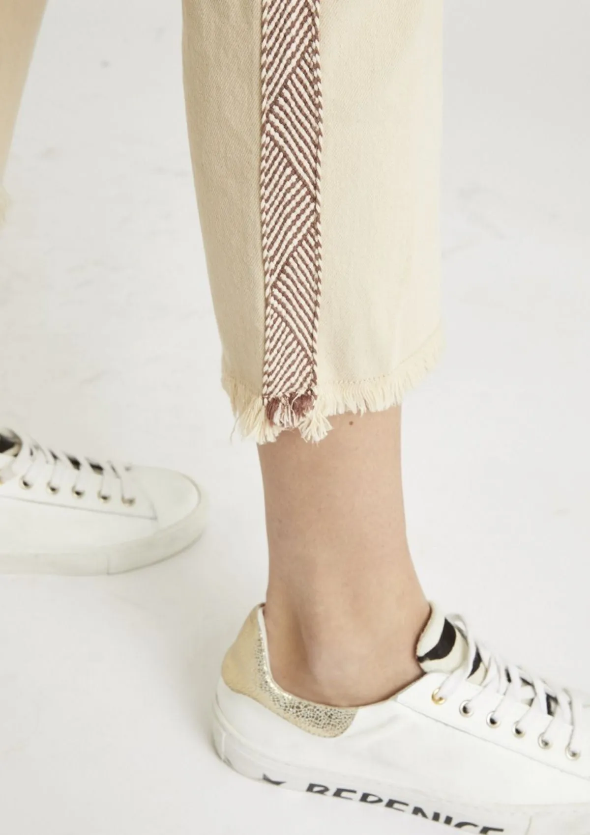 Beige Detailed Jeans | Malaga Jean | Berenice