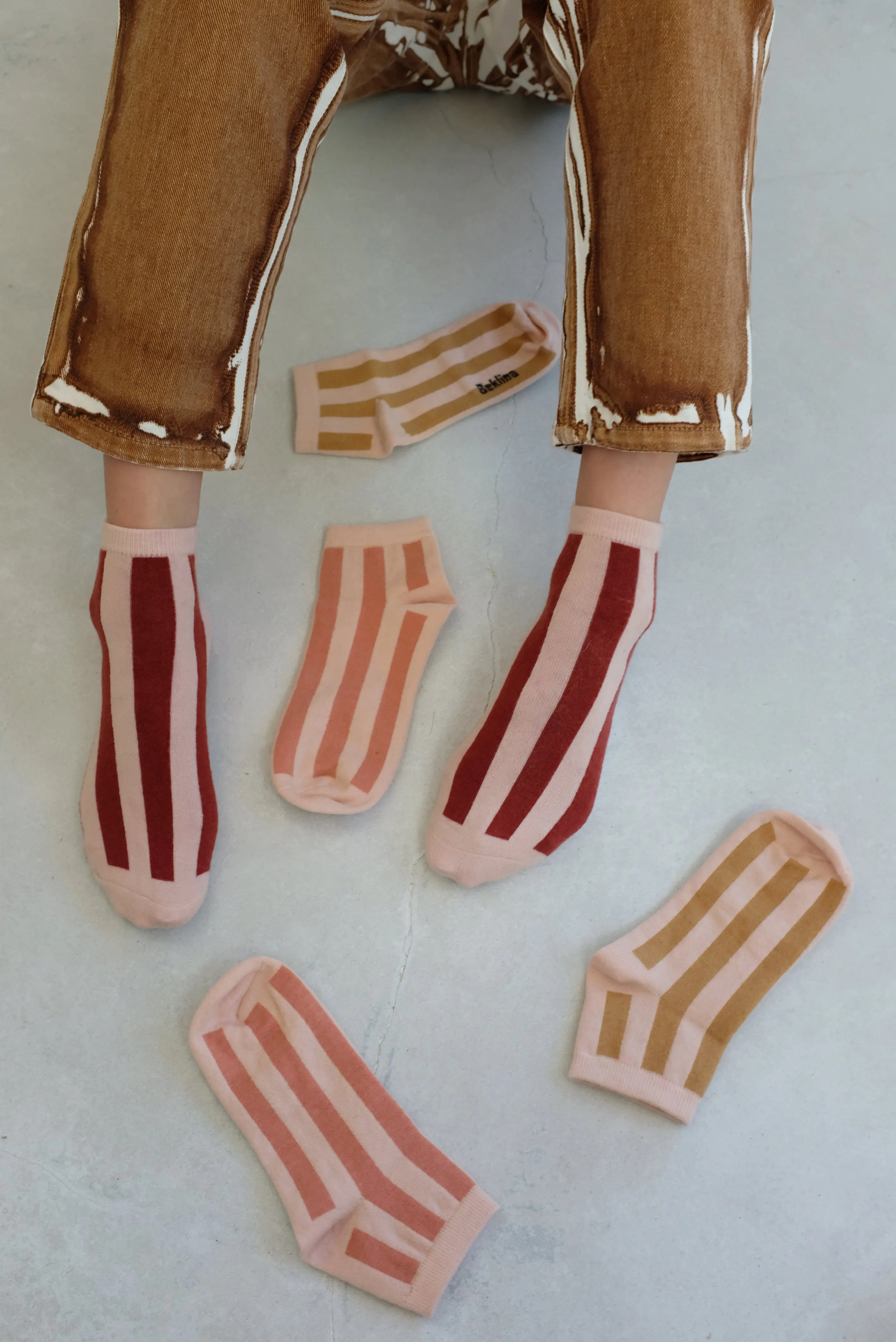 Beklina Cashmere Socks Stripes