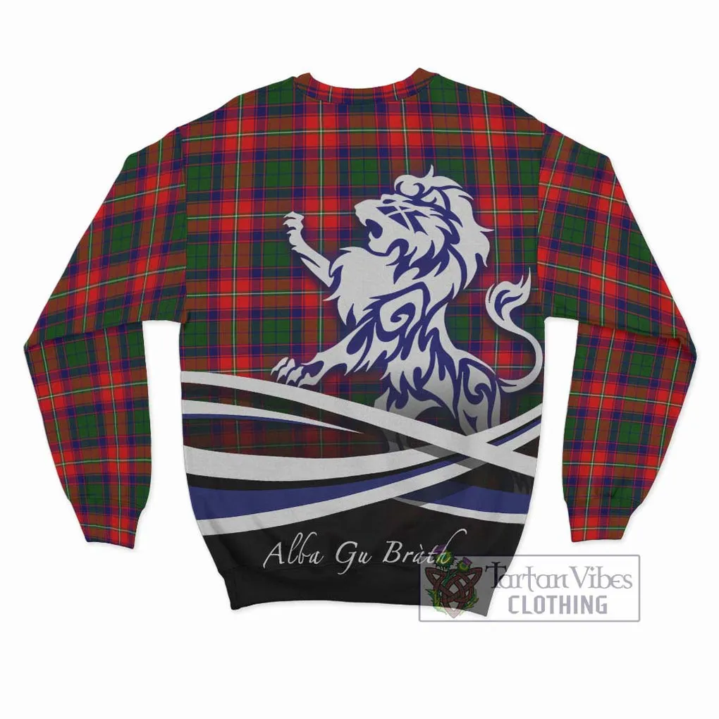 Belshes Tartan Sweatshirt with Alba Gu Brath Regal Lion Emblem
