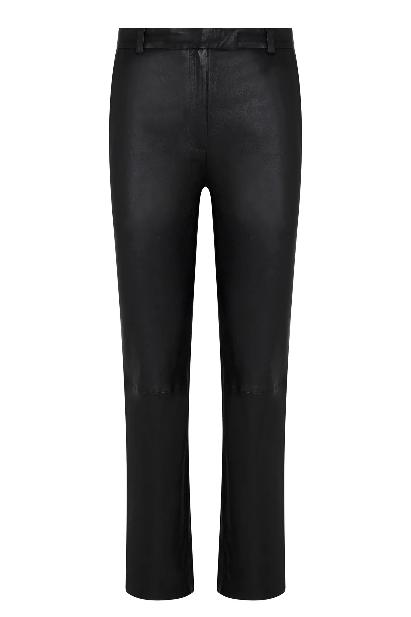 Black Leather Sophia Cigarette Trousers