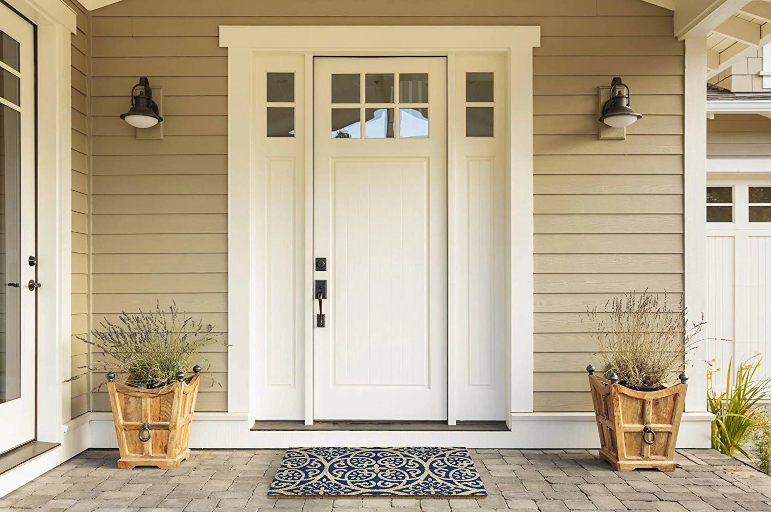 Blue Tunisia Scroll Doormat