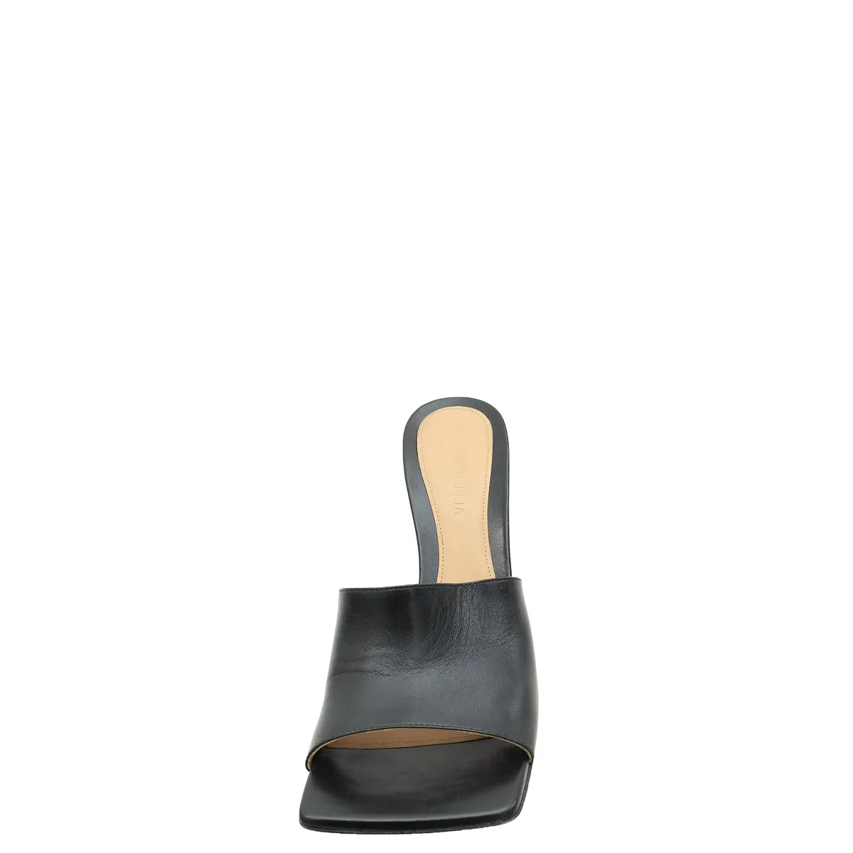 Bottega Veneta Black Stretch Heeled Mule 38