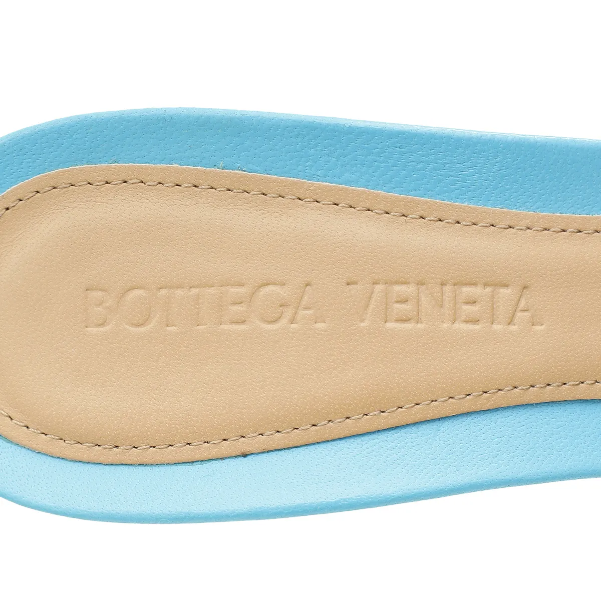 Bottega Veneta Blue Stretch Heeled Mule 37