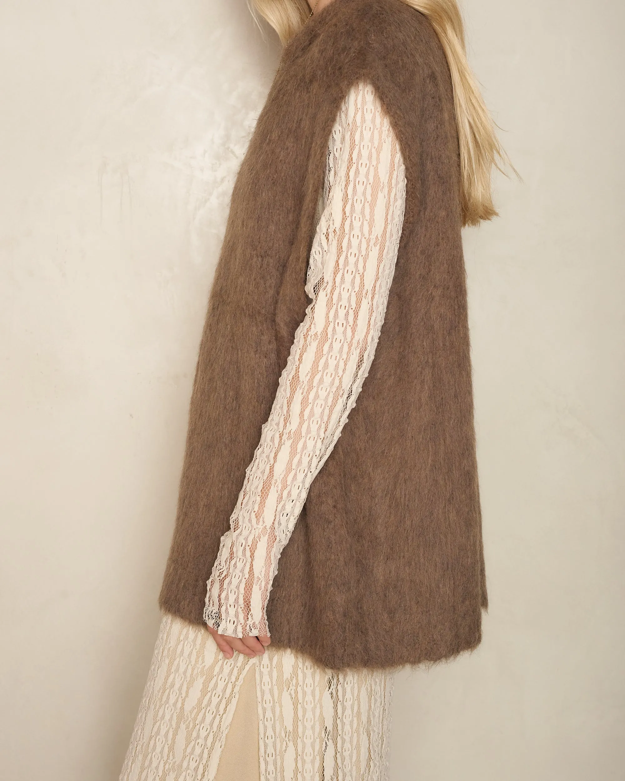 Brown Round Neck Jumper
