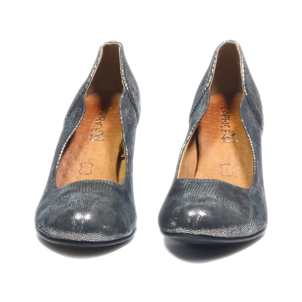 Caprice High-Heel Shoes Leather Silver Colour For Women