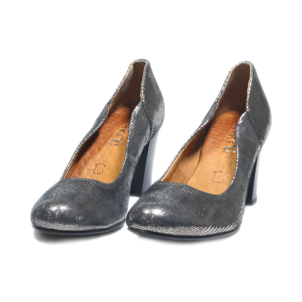 Caprice High-Heel Shoes Leather Silver Colour For Women