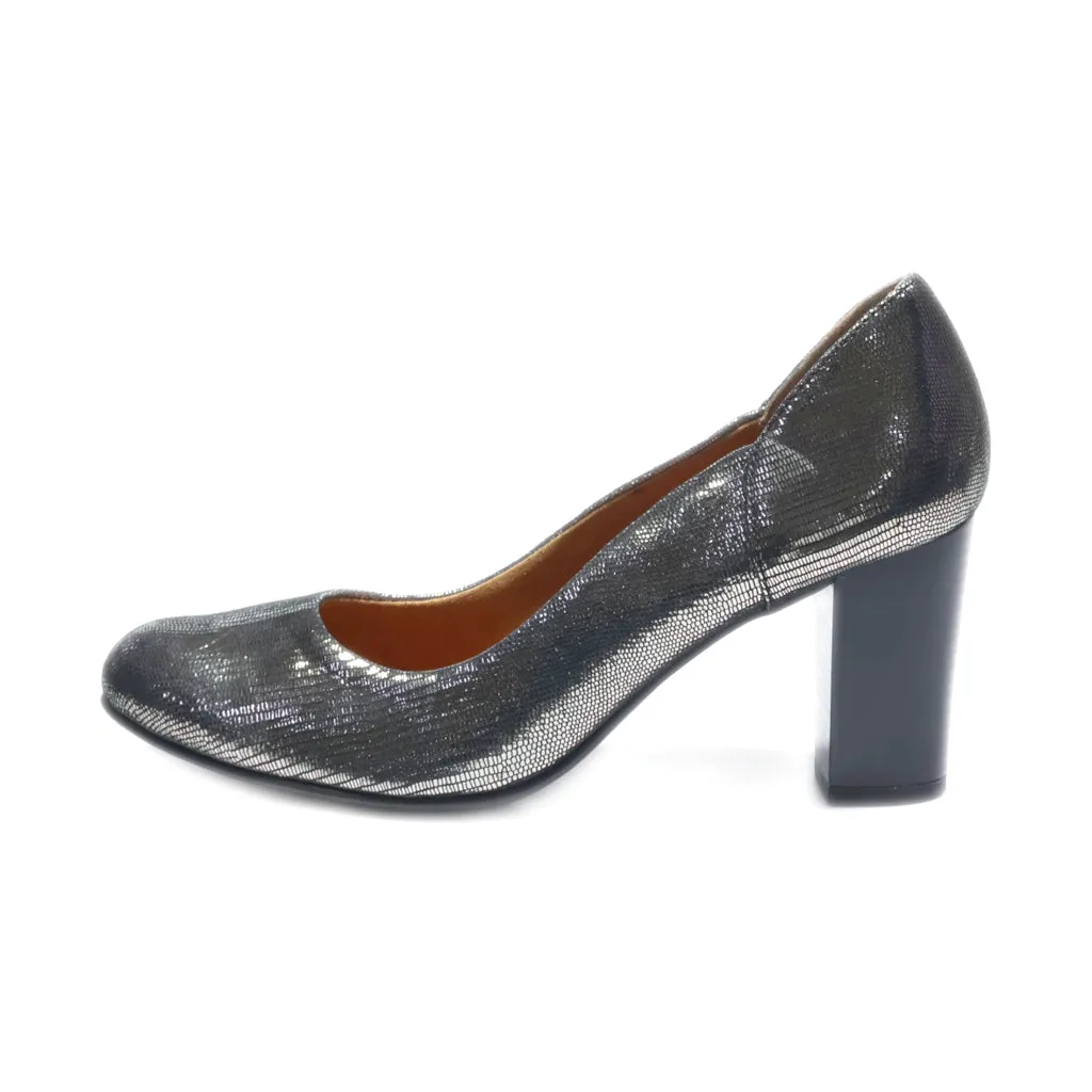 Caprice High-Heel Shoes Leather Silver Colour For Women