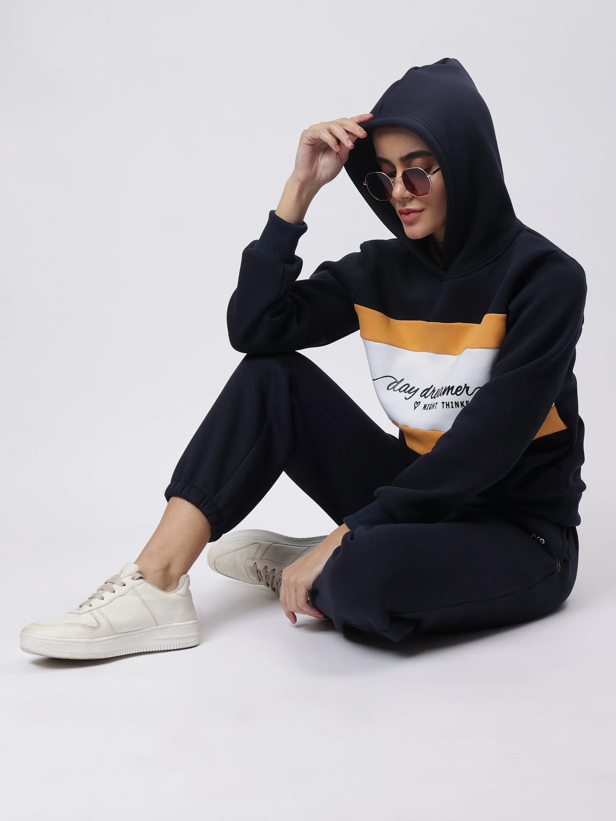 Classic Navy & Mustard Hoodie Set for Everyday Comfort