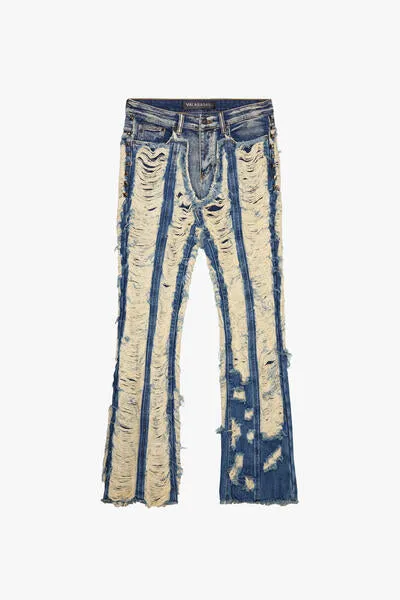 Contrast Stacked Jean Blue Washed