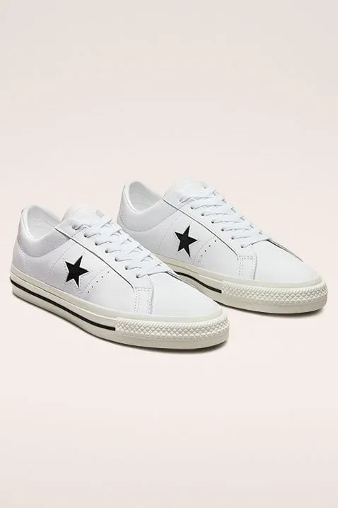 CONVERSE CONS ONE STAR PRO LEATHER LOW - WHITE
