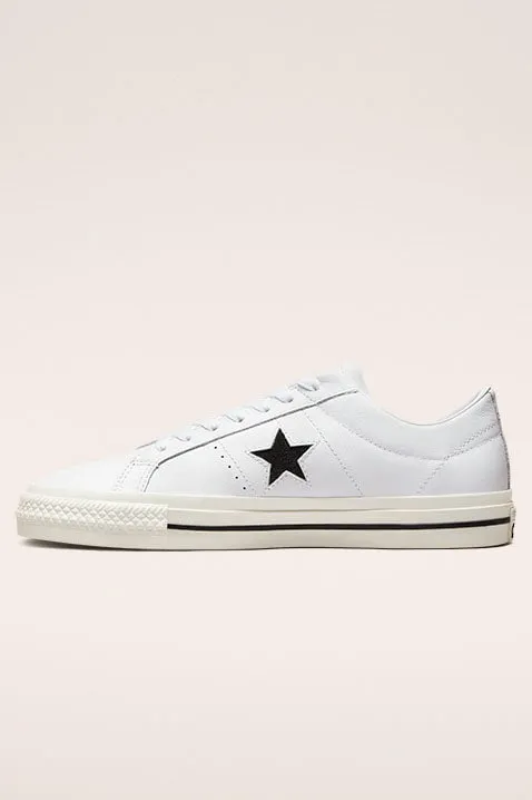 CONVERSE CONS ONE STAR PRO LEATHER LOW - WHITE