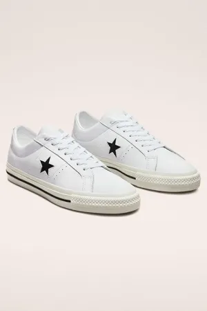 CONVERSE CONS ONE STAR PRO LEATHER LOW - WHITE