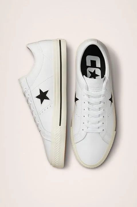 CONVERSE CONS ONE STAR PRO LEATHER LOW - WHITE