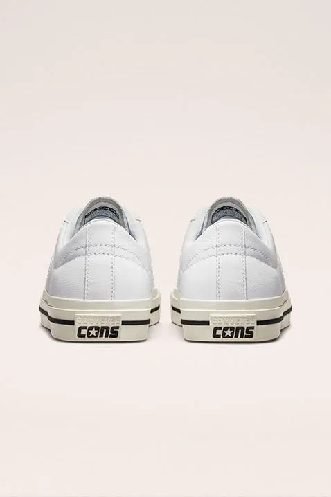 CONVERSE CONS ONE STAR PRO LEATHER LOW - WHITE