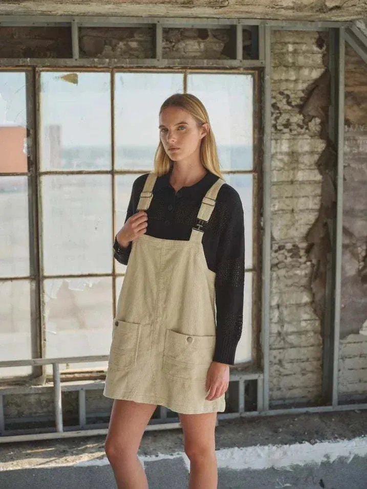 Corduroy Overall Mini Dress