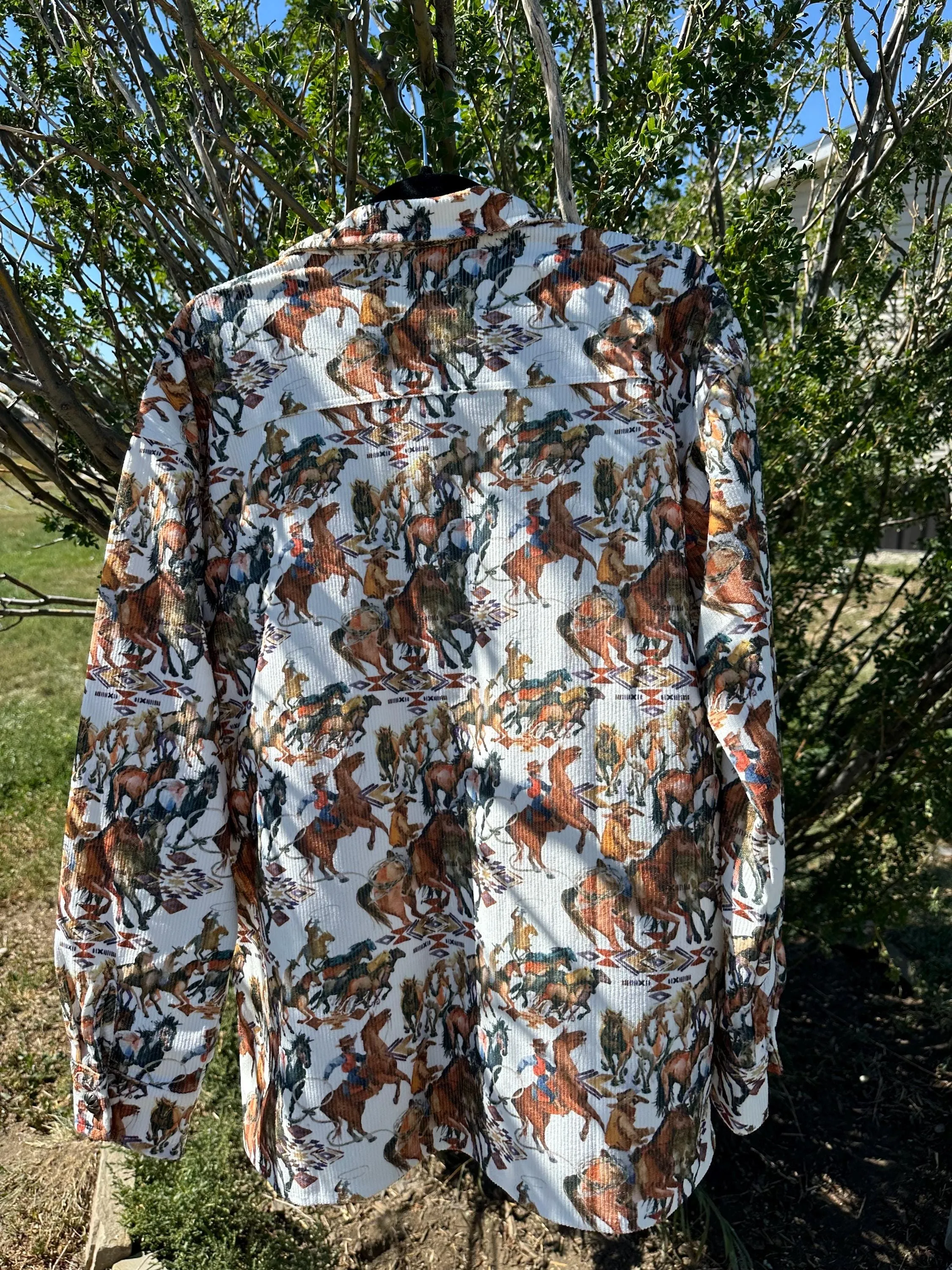 Cowgirl Button Up Shirt, Western Corduroy Shirt
