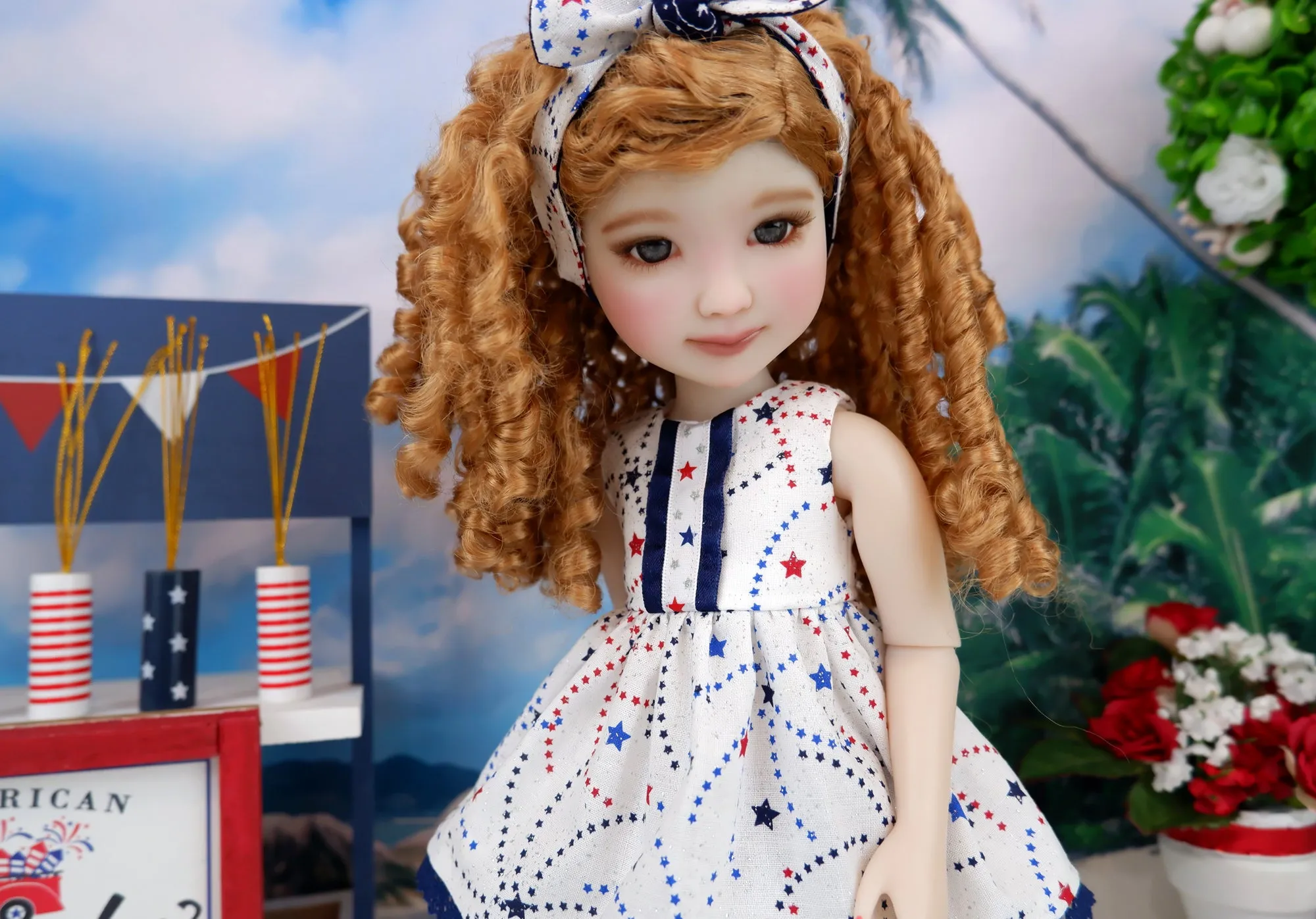 Crossette Stars - top & bloomers with shoes for Ruby Red Fashion Friends doll