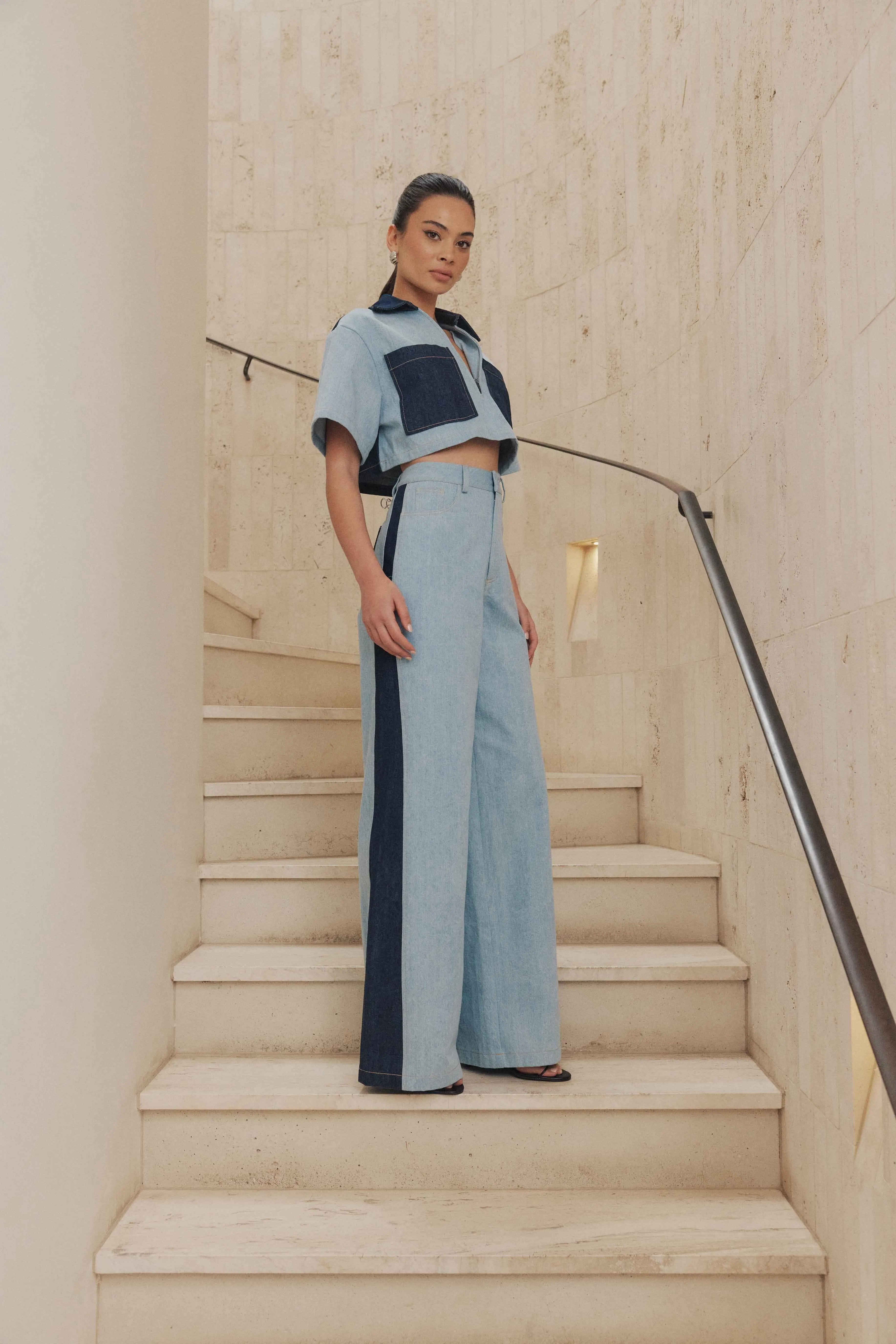 CURAAE Lyon Wide Leg Denim Jeans