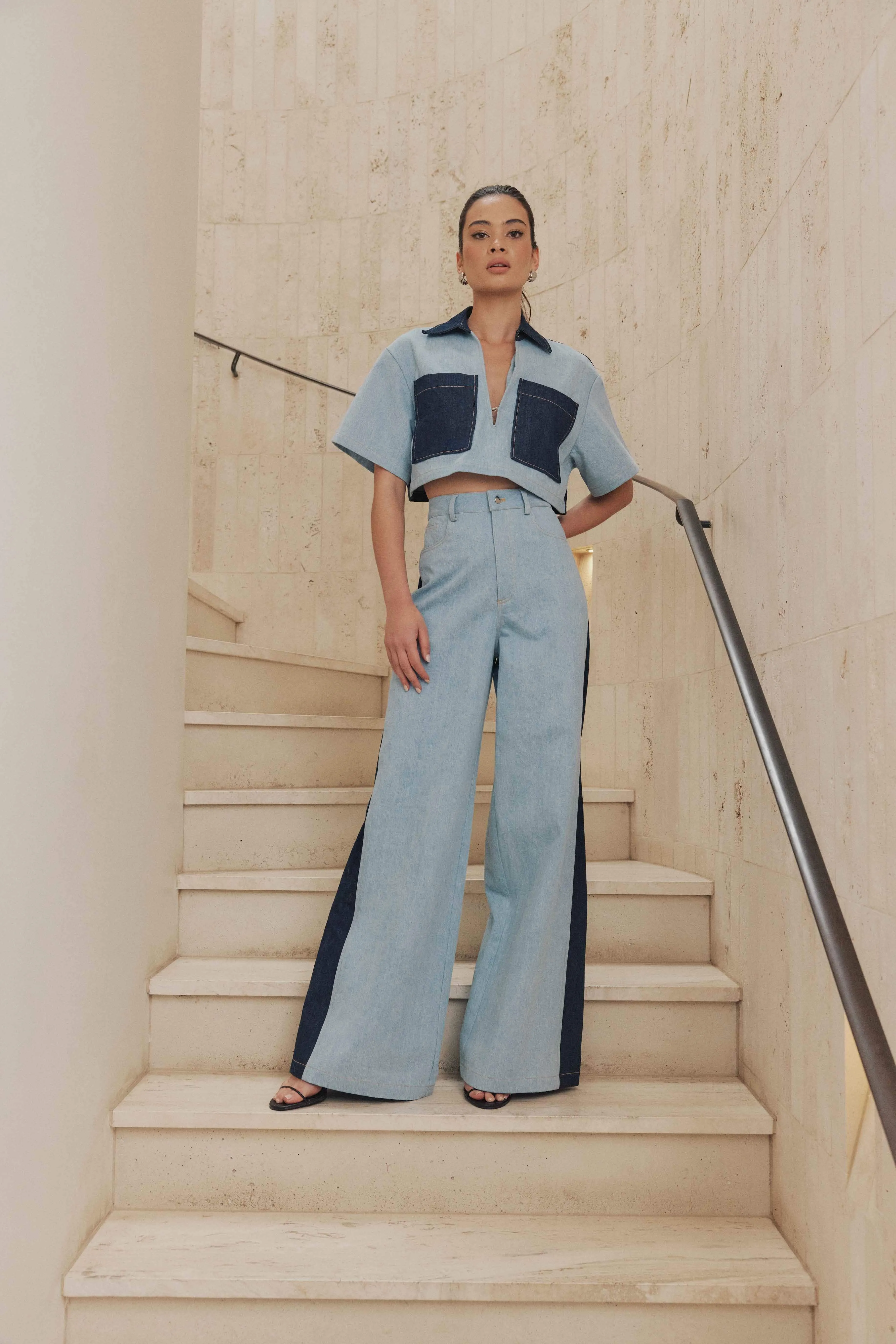CURAAE Lyon Wide Leg Denim Jeans