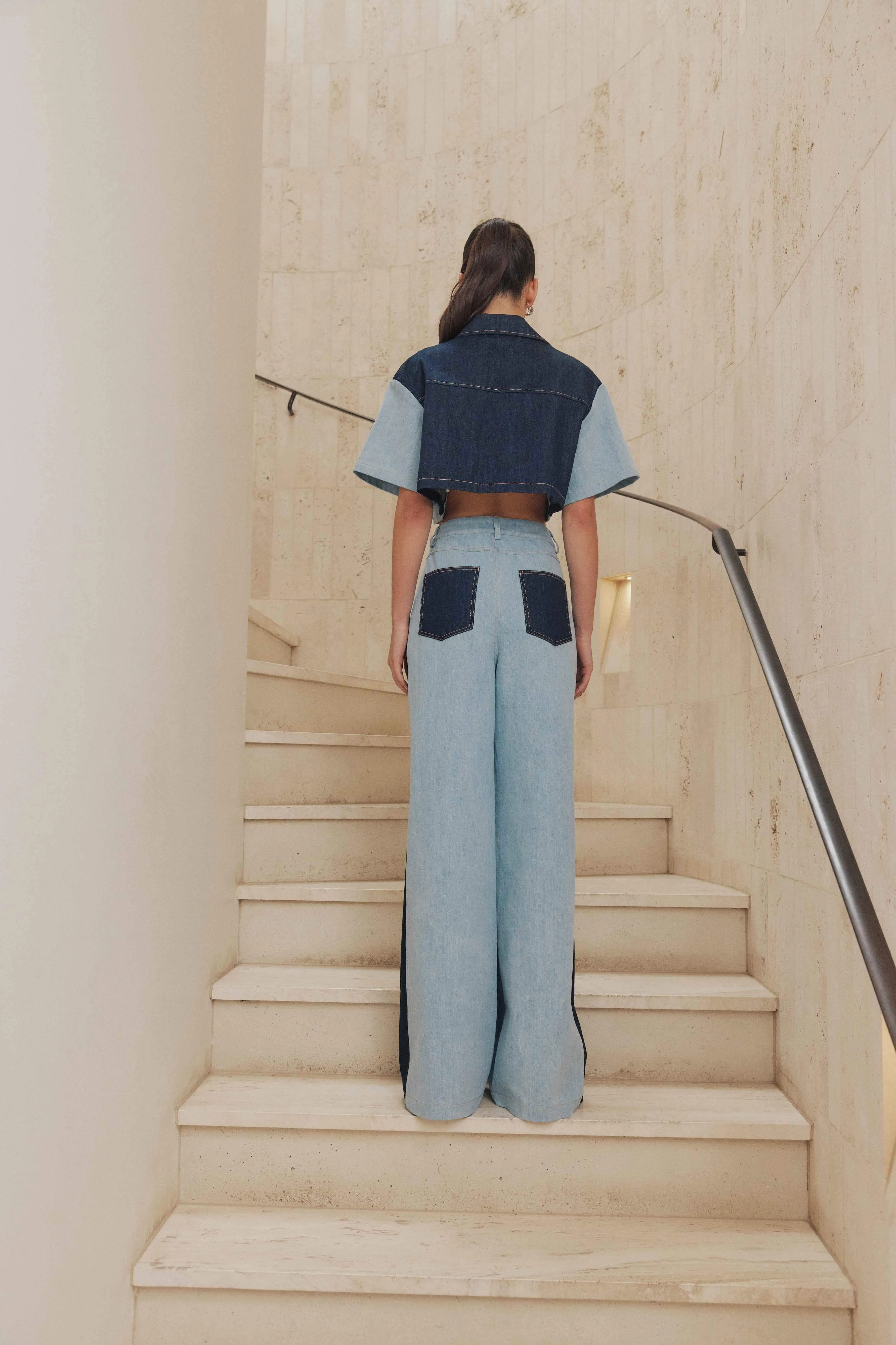 CURAAE Lyon Wide Leg Denim Jeans