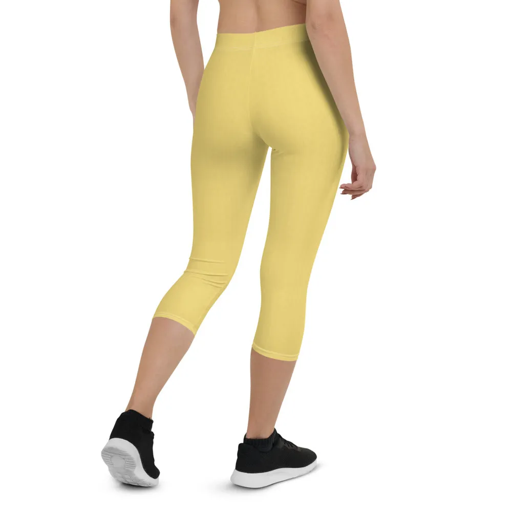 Daisy Yellow Low Waist Capri