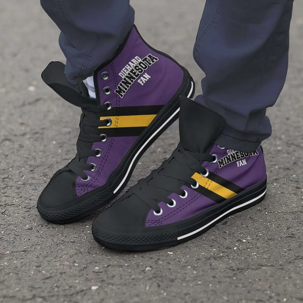 Diehard Minnesota Fan Canvas High Top Shoes