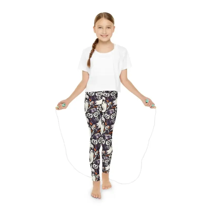 Dipaliz's Ghosts Halloween Youth Full Length Leggings