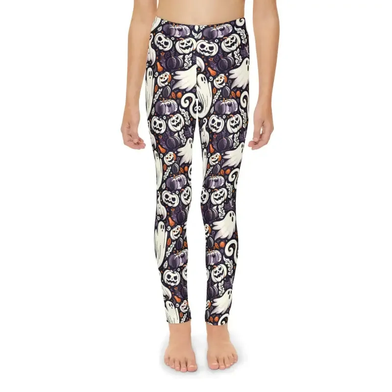 Dipaliz's Ghosts Halloween Youth Full Length Leggings