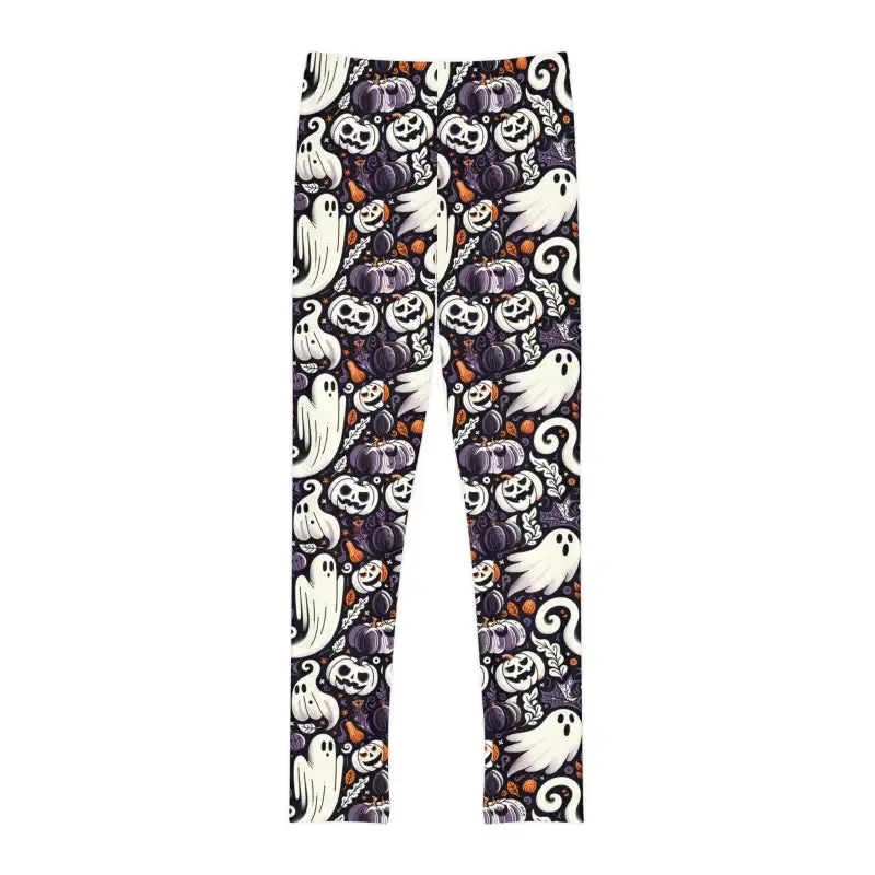 Dipaliz's Ghosts Halloween Youth Full Length Leggings