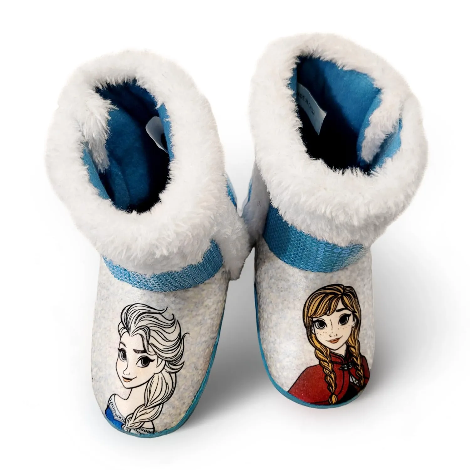 Disney Frozen Anna & Elsa Blue Girl's Lighted Slipper Boots (Toddler)